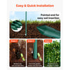 VEVOR Garden Stakes, 25 Pack, 82.68 inch, Plastic Coated Metal Tomato Stakes, Garden Sticks for Plants Support, with Pointed End and Non-Slip Bumps for Growing Climbing Plants, Outdoor Vegetables