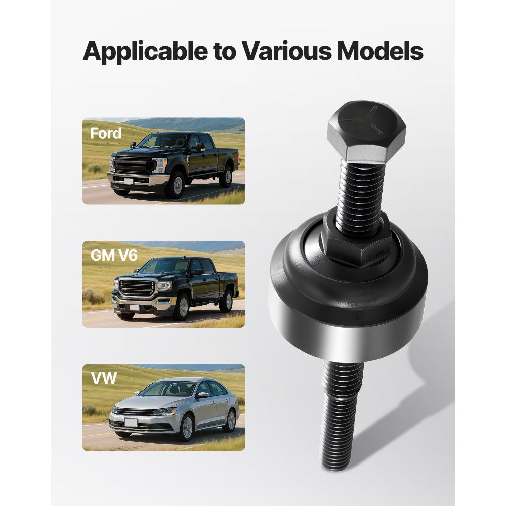 VEVOR Power Steering Pump Pulley Puller/Installer Tool Set, Compatible with Ford, GM V6, and VW Vehicles, Pump Pulley Remover Installer Tools, for Removing and Installing Power Steering Pump Pulleys