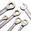 VEVOR Combination Wrench Set, 24-Piece Ratcheting Wrench Set with Organizer Rack, Cr-V Steel Wrench Set SAE 1/4" to 7/8", Metric 8 mm to 19 mm, Ideal for General Household, Auto Repairs, Emergency