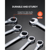VEVOR Combination Wrench Set, 8-Piece Ratcheting Wrench Set with Organizer Rack, Cr-V Steel Wrench Set Metric 8 mm to 19 mm, Ideal for General Household, Garage, Workshop, Auto Repairs, Emergency