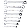 VEVOR Combination Wrench Set, 8-Piece Ratcheting Wrench Set with Organizer Rack, Cr-V Steel Wrench Set Metric 8 mm to 19 mm, Ideal for General Household, Garage, Workshop, Auto Repairs, Emergency