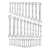 VEVOR Combination Wrench Set, 42-Piece SAE and Metric, 12-Point Box End and 15° Angled Open End Combination Wrenches with Roll Up Pouch, Carbon Steel, for General Household and Automotive Repairs