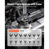 VEVOR Crowfoot Wrench Set, 1/2" Drive, 14-Piece Metric 27 to 50 mm Crows Foot Wrenches, with Storage Tray, Dual Size Markings on Tools and Tray, for Auto Maintenance or Repairs
