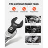 VEVOR Crowfoot Wrench Set, 1/2" Drive, 14-Piece Metric 27 to 50 mm Crows Foot Wrenches, with Storage Tray, Dual Size Markings on Tools and Tray, for Auto Maintenance or Repairs