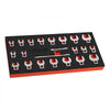 VEVOR Crowfoot Wrench Set, 3/8" Drive, 22-Piece Metric and SAE Size Crows Foot Wrenches, Cr-Mo Alloy Steel, with Storage Tray, Dual Size Markings on Tools and Tray, for Auto Maintenance or Repairs