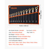 VEVOR Flex-Head Ratcheting Wrench Set, 12-Piece Metric 8 mm to 19 mm, 72 Teeth, Cr-V Steel Ratchet Flexible Combination Wrench Set with Roll Up Pouch, for General Household and Automotive Repairs