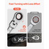 VEVOR Flex-Head Ratcheting Wrench Set, 30-Piece SAE and Metric, 72 Teeth, Cr-V Steel Ratchet Flexible Combination Wrench Set with Roll Up Pouch, for General Household and Automotive Repairs, Silver