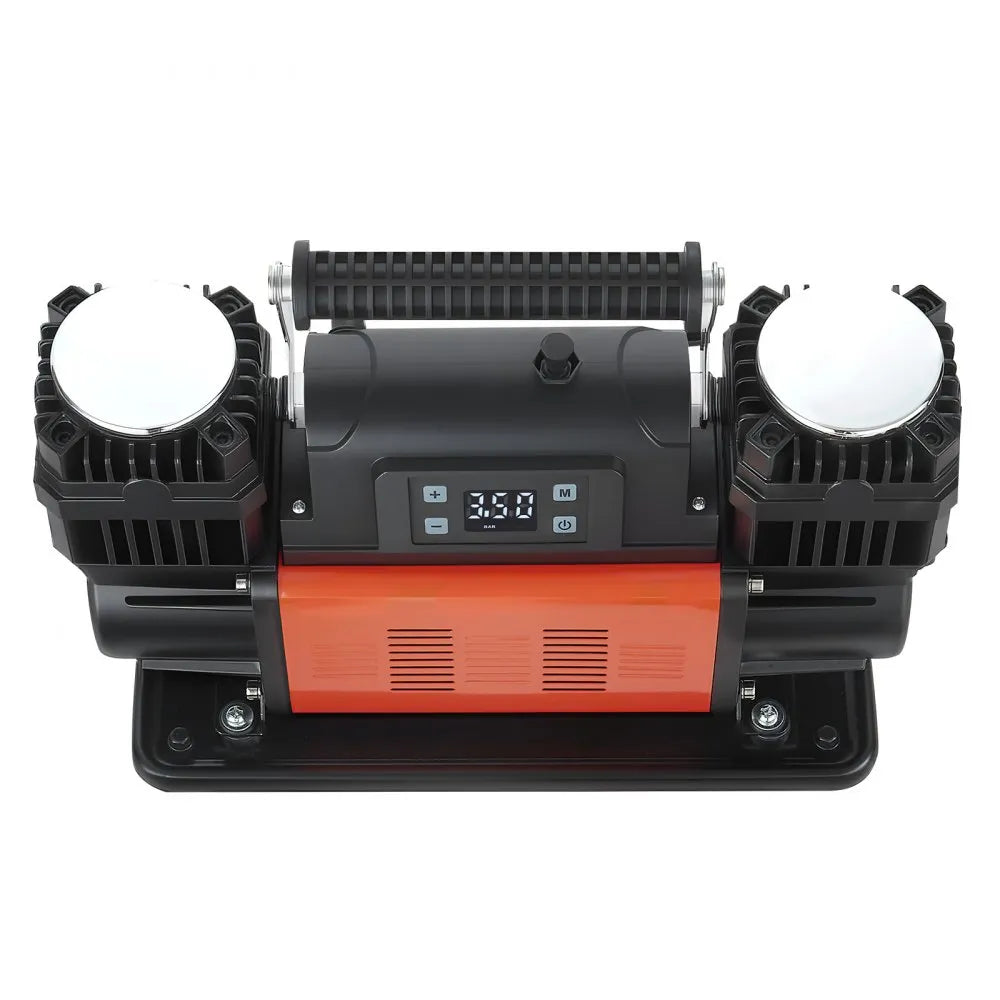 VEVOR Dual-Cylinder Heavy Duty Air Compressor, 10.6CFM Auto-Stop Portable Tire Inflator, 12V 150PSI Offroad Air Pump with LCD Digital Display & Adapters for Truck Car SUV 4 x 4 Vehicle RV