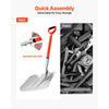 VEVOR Snow Shovel for Driveway, 14 in Wide Aluminum Alloy Snow Shovel with D-shaped Handles, Large Capacity Snowplow Shovels, Lightweight Snows Removal Tool for Garden Car Camping