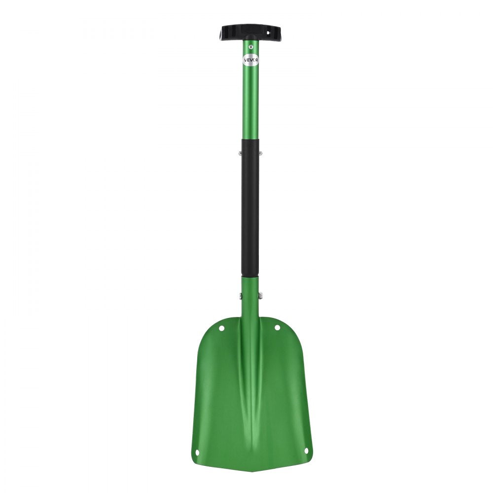 VEVOR Snow Shovel for Driveway, 8.5 in Wide Aluminum Alloy Snow Shovel with T-shaped Handles, Large Capacity Snowplow Shovels, Portable & Lightweight Snows Removal Tool for Garden Car Camping