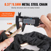 VEVOR Bike Chain Lock, 5.91 Ft Security Bicycle Chain Lock, Heavy Duty Metal Steel Anti-Theft High Security Bike Locks, Perfect for Bike, Motorcycle, Scooter, Bicycle, Door, Fence, Gate, 9.5mm, Black