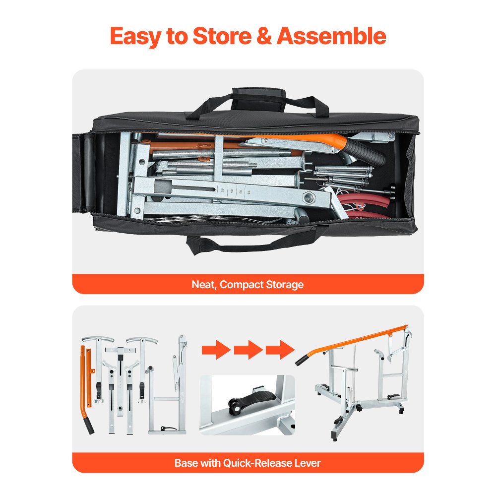 VEVOR Dirt Bike and Dual Sport Tire Changer, Fits for 16"-21" Wheels, 15/17/20/25 mm Axles, Heavy Duty Dirt Bike Tire Changing Tool Kit with Bead Breaker, Irons, Protective Sleeves, and Storage Bag