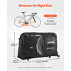 VEVOR Bike Travel Bag, Transport Universal Bicycle Storage Case Bag with TSA Lock, Support Plates, Protection and Fork Mount Stabilisation, Bicycle Case Max. Wheelbase 51 in for Airplane, Outdoor Use