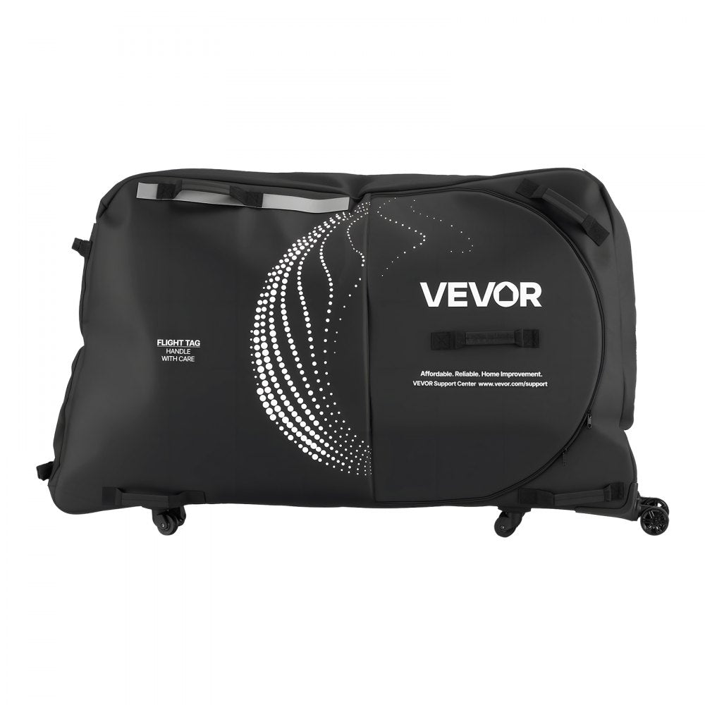 VEVOR Bike Travel Bag, Transport Universal Bicycle Storage Case Bag with TSA Lock, Support Plates, Protection and Fork Mount Stabilisation, Bicycle Case Max. Wheelbase 51 in for Airplane, Outdoor Use