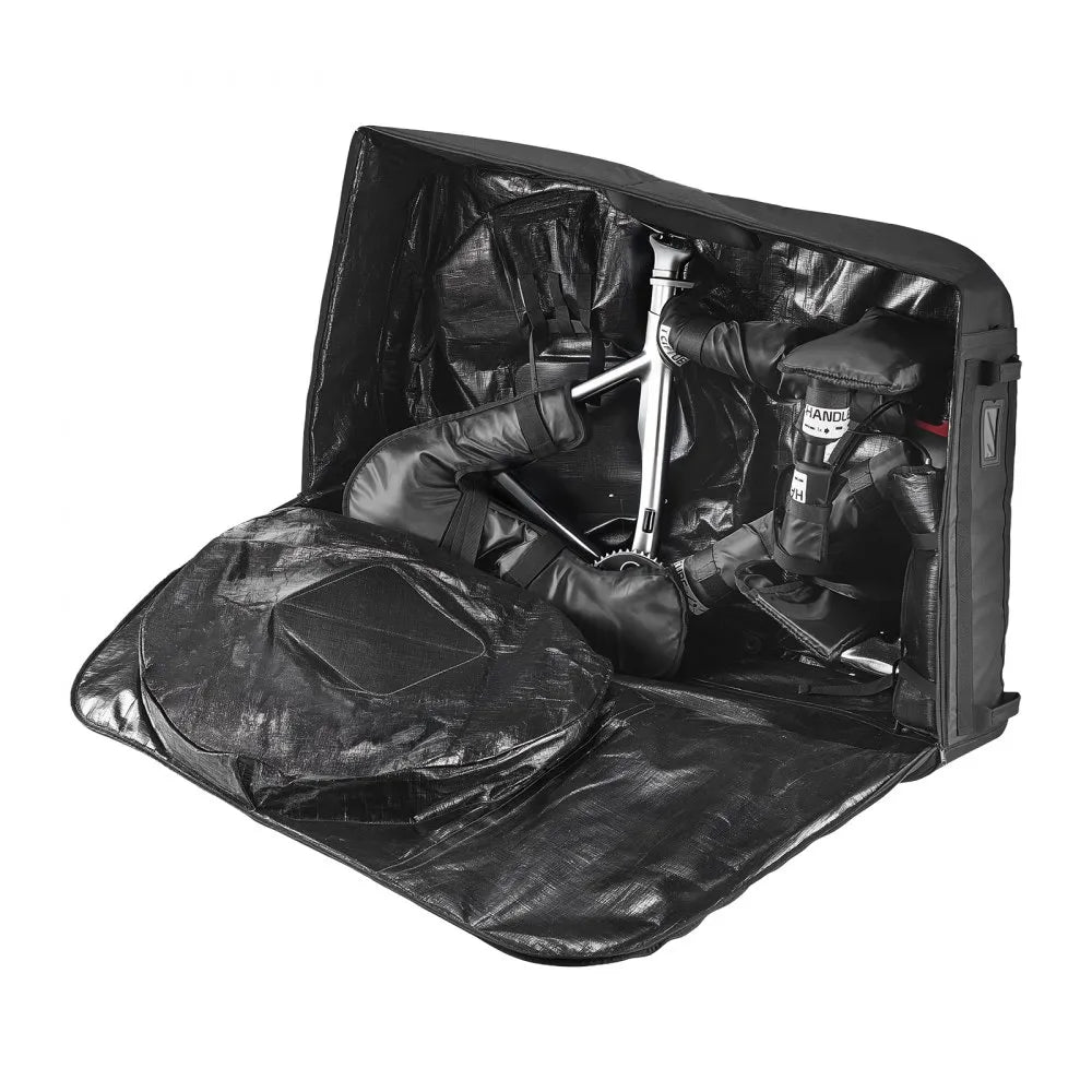 VEVOR Bike Travel Bag, Transport Universal Bicycle Storage Case Bag with TSA Lock, Support Plates, Protection and Fork Mount Stabilisation, Bicycle Case Max. Wheelbase 51 in for Airplane, Outdoor Use