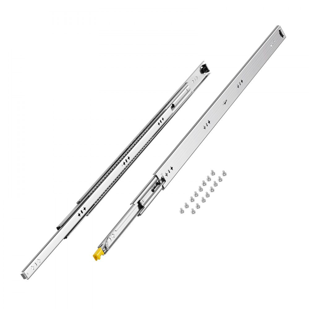 KFFKFF Set of 2 Drawer Rails, Full Extension, Available in Various Sizes from 16 to 60 inches, 250 lbs Weight Limit, Locking Mechanism, Ball Bearing Side Mount Drawer Slide Rail