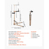 VEVOR Bike Repair Stand, Max. 110 lb Heavy-duty Bicycle Work Stand with 40.3-59.4 in Adjustable Height & Large Tool Tray, Foldable Ebike Maintenance Rack, Shop Home Mechanics for Mountain Road Bike