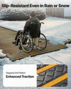 VEVOR Car Driveway Rubber Curb Ramp, 33069 lbs Load Capacity, 2.6 inch Rise Curbside Bridge Ramp with Yellow Reflective Strips, Suitable for Loading Dock, Warehouse, Garage, Sidewalk (3 Pack)