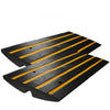 VEVOR Curb Ramp, 2 Pack, 2.6" Rise, Rubber Driveway Ramps, Heavy Duty 33069 lbs Weight Capacity Threshold Ramp, Curbside Bridge Ramps for Loading Dock Garage Sidewalk, Expandable Full Ramp Set