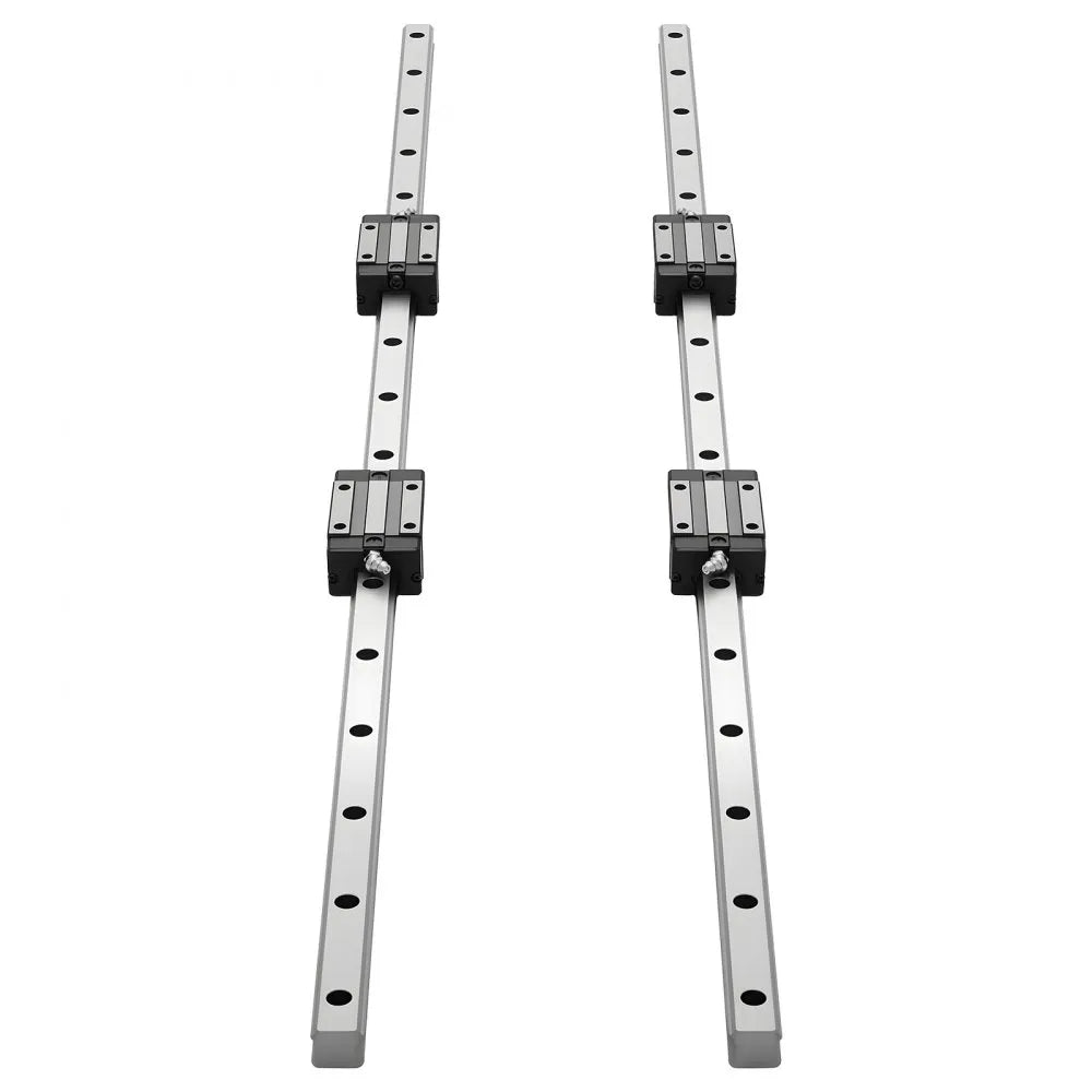 VEVOR Linear Rail Guide Kit, HGR20, 2Pcs 1000 mm (39.4 inch) Linear Motion Rails and 4Pcs Bearing Slide Blocks, Anti Rust and High Precision Kit, for DIY, CNC Routers, Lathes, Mills, 3D Printers