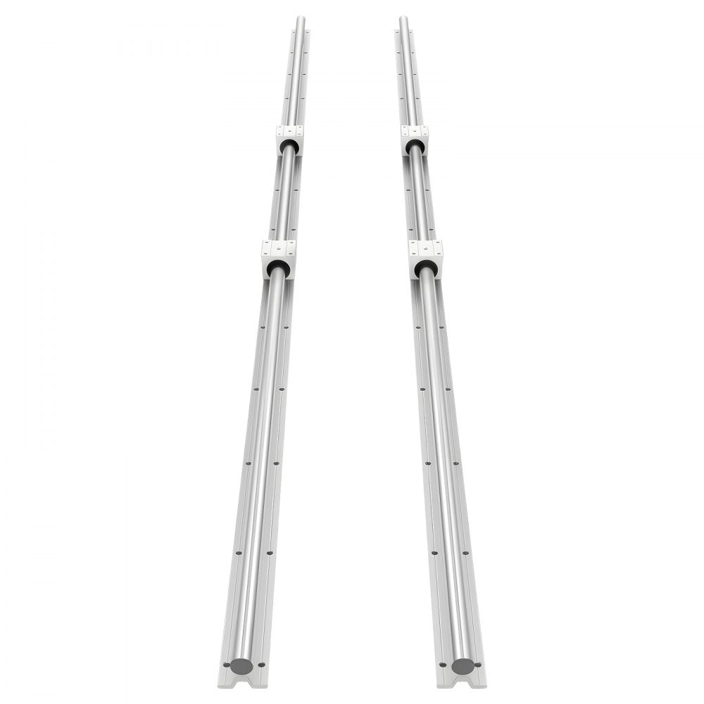 VEVOR Linear Rail Kit, SBR20, 2Pcs 2000 mm (78.74 inch) Linear Motion Guide Rails and 4Pcs Bearing Slide Blocks, Fully Supported Shaft, for Cutting, Grinding, Milling, Drilling Machines, and More