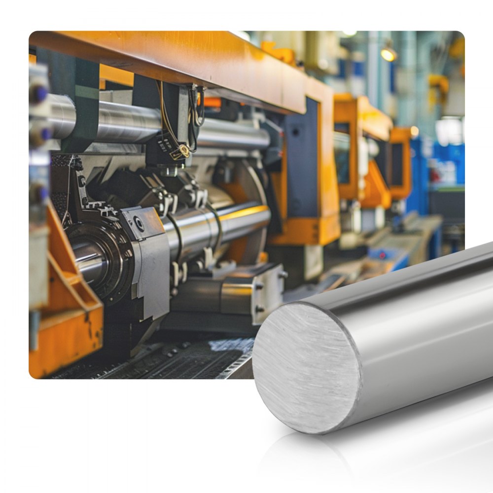 VEVOR 2PCS Linear Motion Rod, 20 mm x 1200 mm (0.79 x 47.24 in), SFC20 Carbon Steel Linear Rod Shaft, Anti Rust and High Precision, High Hardness Shaft, for Cutting Grinding Milling Drilling Machine