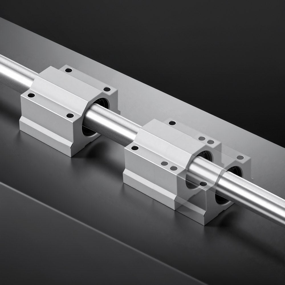 VEVOR Linear Rail Kit, SFC25, 2Pcs 1000 mm (39.4 inch) Linear Motion Guide Rails and 4Pcs Bearing Slide Blocks, for DIY Engraving Machine Lathe Milling Machine Slides, DIY Training Rocker Plate