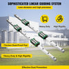VEVOR Linear Guide Rail, 2PCS HGR20-1000mm Linear Slide Rail + 1Pcs RM1605-1000mm Ballscrew with BF12/BK12 Kit, Coupling, Slide Blocks Linear Guide Rail Set for DIY CNC Routers Lathes Mills