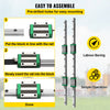 VEVOR Linear Guide Rail, 2PCS HGR20-1000mm Linear Slide Rail + 1Pcs RM1605-1000mm Ballscrew with BF12/BK12 Kit, Coupling, Slide Blocks Linear Guide Rail Set for DIY CNC Routers Lathes Mills