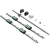 VEVOR Linear Guide Rail 2Pcs HGR20-1500mm Linear Slide Rail with 1Pcs RM1605-1500mm Ballscrew with BF12/BK12 Kit Linear Slide Rail Guide Rail Square for DIY CNC Routers Lathes Mills