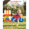 VEVOR 3-in-1 Baby Swing Seat 300 lbs Capacity Toddler Swing Red/Yellow/Blue, for Indoor & Outdoor Playground, with Adjustable Ropes and Snap Hooks, Snug & Secure Detachable Infants to Teens Kids Seat