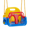 VEVOR 3-in-1 Baby Swing Seat 300 lbs Capacity Toddler Swing Red/Yellow/Blue, for Indoor & Outdoor Playground, with Adjustable Ropes and Snap Hooks, Snug & Secure Detachable Infants to Teens Kids Seat