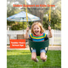 VEVOR Toddler Swing 300 lbs High Back Full Bucket Baby Swing Seat Green, for Outdoor & Indoor Backyard Playground, Heavy-Duty Coated Chains and Carabiners, Fully Assembled Seat for Toddlers Age 3+
