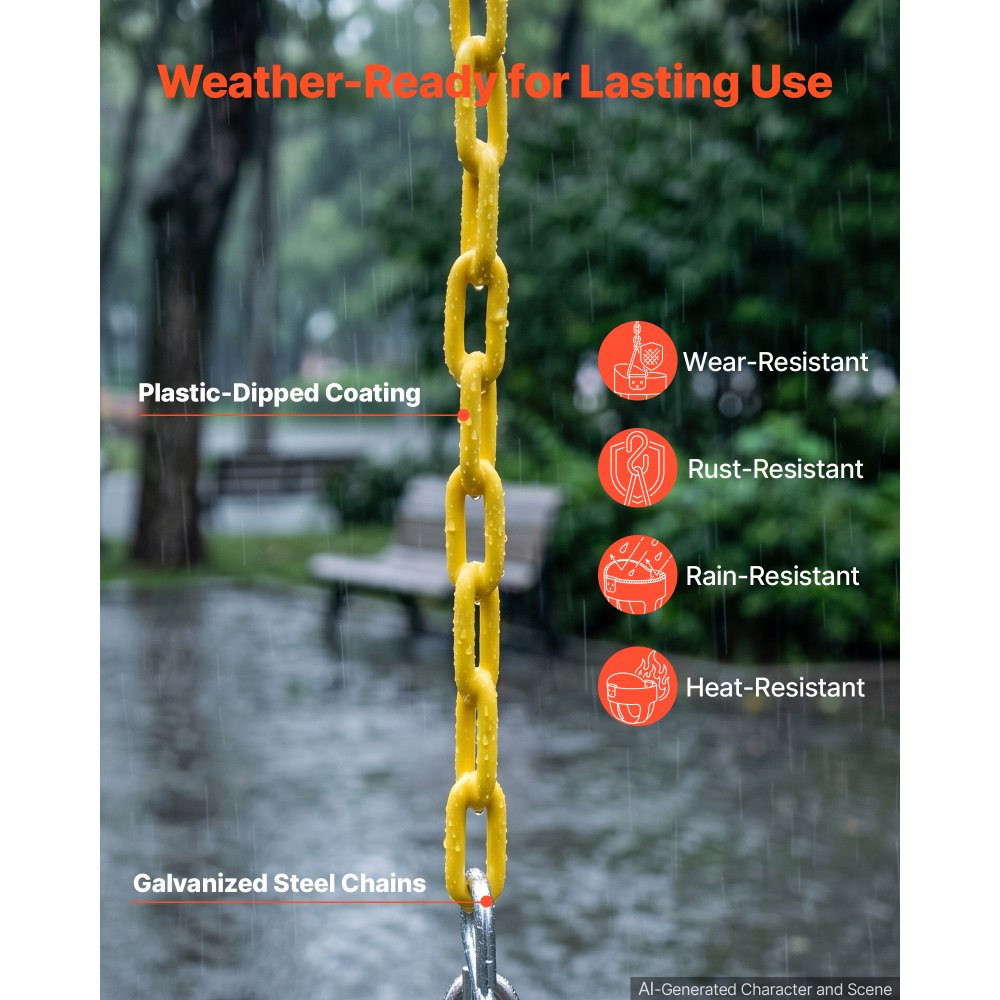 VEVOR Toddler Swing 300 lbs High Back Full Bucket Baby Swing Seat Green, for Outdoor & Indoor Backyard Playground, Heavy-Duty Coated Chains and Carabiners, Fully Assembled Seat for Toddlers Age 3+