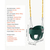 VEVOR Toddler Swing 300 lbs High Back Full Bucket Baby Swing Seat Green, for Outdoor & Indoor Backyard Playground, Heavy-Duty Coated Chains and Carabiners, Fully Assembled Seat for Toddlers Age 3+
