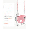 VEVOR Toddler Swing 300 lbs High Back Full Bucket Baby Swing Seat Pink, for Outdoor & Indoor Backyard Playground, Heavy-Duty Coated Chains and Carabiners, Fully Assembled Seat for Toddlers Age 3+
