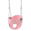 VEVOR Toddler Swing 300 lbs High Back Full Bucket Baby Swing Seat Pink, for Outdoor & Indoor Backyard Playground, Heavy-Duty Coated Chains and Carabiners, Fully Assembled Seat for Toddlers Age 3+