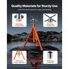 VEVOR Pipe Stand, 2500LBS Heavy Duty Pipe Jack Stands, 27.2"-52" Height Adjustable V Head Pipe Stand, 45# Steel Folding Jack Stand for 1/2-12 inches Pipes