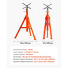 VEVOR Pipe Stand, 2500LBS Heavy Duty Pipe Jack Stands, 27.2"-52" Height Adjustable V Head Pipe Stand, 45# Steel Folding Jack Stand for 1/2-12 inches Pipes
