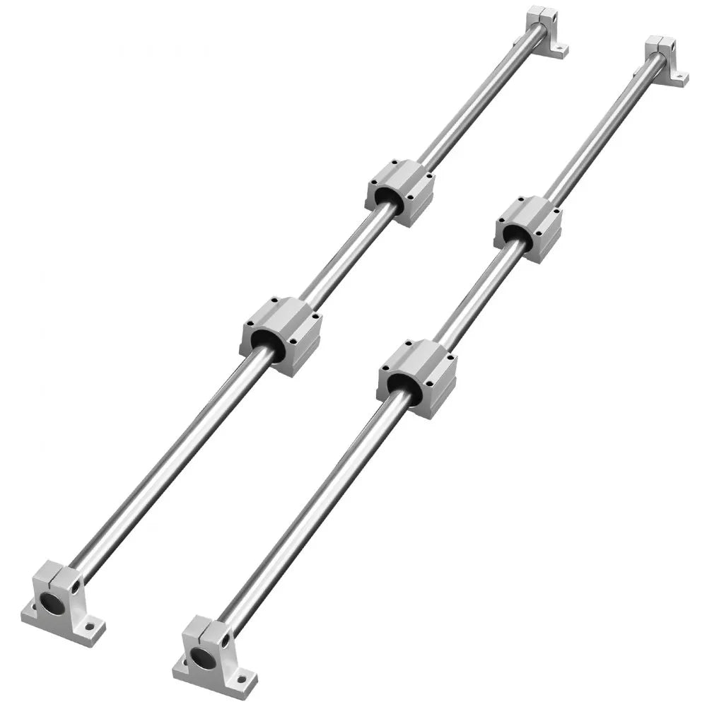 VEVOR Linear Motion Kit, SFC16 1000mm, Includes 2 Rails of 39.4 inches, 4 SC16 Carriage Blocks, and 4 Support Brackets, Ideal for CNC and Automation Projects