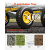 VEVOR Steel Garden Cart, 1400 lbs Heavy Duty Pullable Garden Wagon Yard Cart, 2 in 1 Outdoor Metal Utility Wagon Yard Trailer with 13" All Terrain Tires, Mesh Detachable Sides and 180° Rotating Handle