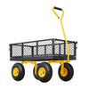 VEVOR 500 Lbs Steel Garden Cart, Heavy Duty Garden Wagon Cart Pullable on Wheels, Metal Yard Utility Wagon Carts with 10" All Terrain Tires, Mesh Removable Sides and 180°Rotating Handle