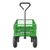 VEVOR 680 Lbs Steel Garden Cart on Wheels, Heavy Duty Garden Wagon Cart Pullable, Metal Outdoor Utility Yard Wagon Carts with 10" Tires, Mesh Removable Sides and 180°Rotating Handle