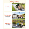 VEVOR Garden Cart, 900 LBS, Heavy Duty Steel Yard and Garden Utility Wagon with 10-Inch Tires, Outdoor Gardening Stool with Adjustable Handle, Detachable Side Panels, Attach to ATV or Tractor, Black