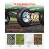 VEVOR Steel Garden Cart, 1200 lbs Heavy Duty Pullable Garden Wagon Yard Cart, 2 in 1 Outdoor Metal Utility Wagon Yard Trailer with 13" All Terrain Tires, Mesh Detachable Sides and 180° Rotating Handle