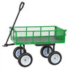 VEVOR Garden Cart with Seat, 500 LBS, Rolling Steel Garden Work Seat with Wheels, Heavy Duty Gardening Stool, with Tool Tray & Adjustable Handle, Outdoor Yard Wagon, for Lawn, Patio, Backyard, Green