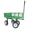 VEVOR Garden Cart with Seat, 500 LBS, Rolling Steel Garden Work Seat with Wheels, Heavy Duty Gardening Stool, with Tool Tray & Adjustable Handle, Outdoor Yard Wagon, for Lawn, Patio, Backyard, Green