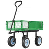 VEVOR Garden Cart with Seat, 500 LBS, Rolling Steel Garden Work Seat with Wheels, Heavy Duty Gardening Stool, with Tool Tray & Adjustable Handle, Outdoor Yard Wagon, for Lawn, Patio, Backyard, Green
