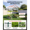 VEVOR Walk-in Green House, 54 x 54 x 77.2 in, Greenhouse with Shelves, High Strength PE Cover with Zipper Door and Steel Frame, Assembly in Minutes, Suitable for Planting and Storage