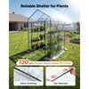 VEVOR Walk-in Green House, 54 x 54 x 77.2 in, Greenhouse with Shelves, High Strength PE Cover with Zipper Door and Steel Frame, Assembly in Minutes, Suitable for Planting and Storage